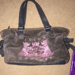 Grey velvet Juicy Couture bag